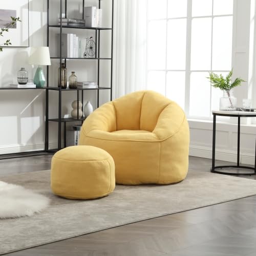 Memory Foam Bean Bag Chair with Ottoman M601