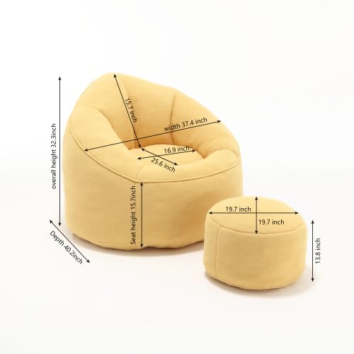 Memory Foam Bean Bag Chair with Ottoman M601