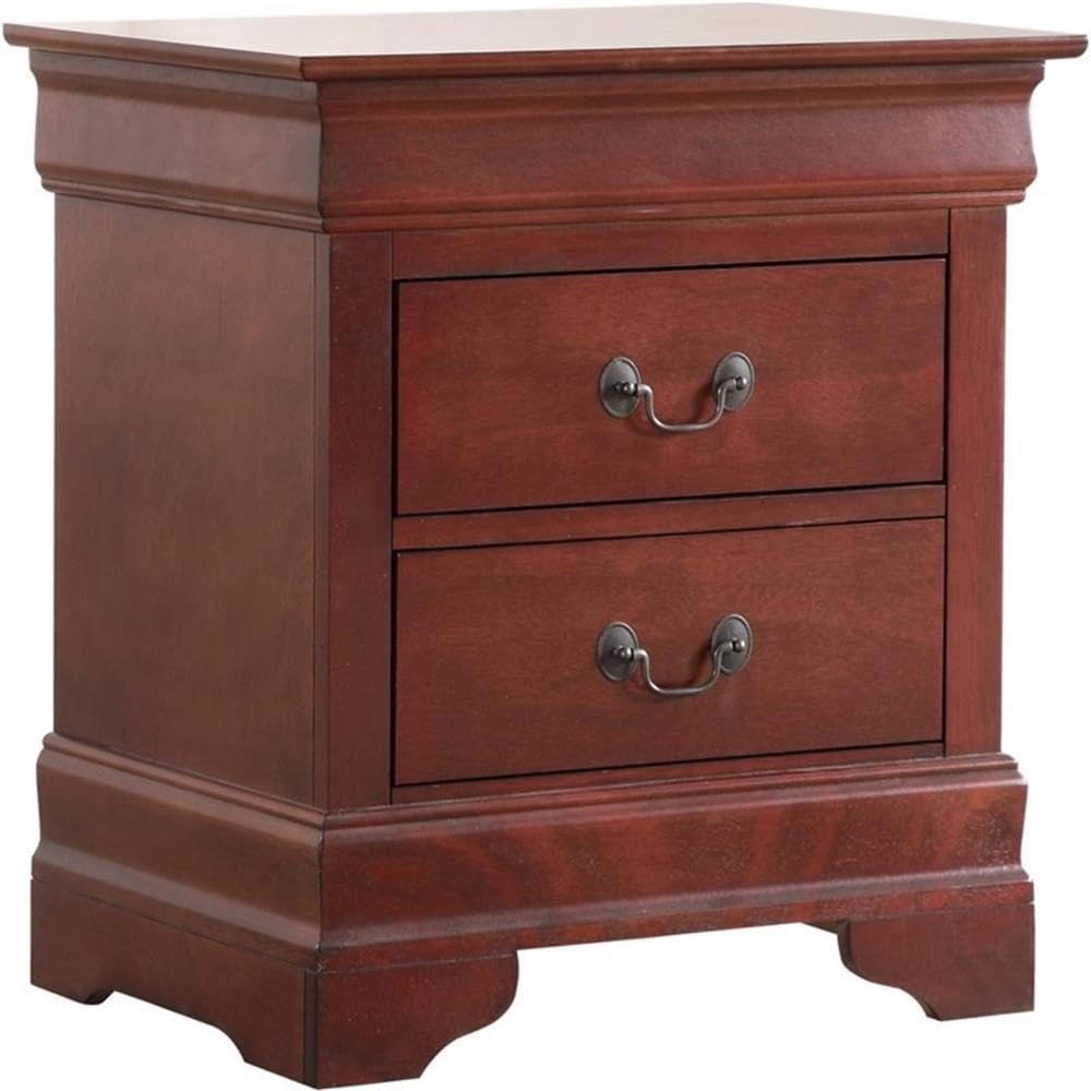Set of 2 Queen Sleigh Bed and 2-Drawer Nightstand Q22514