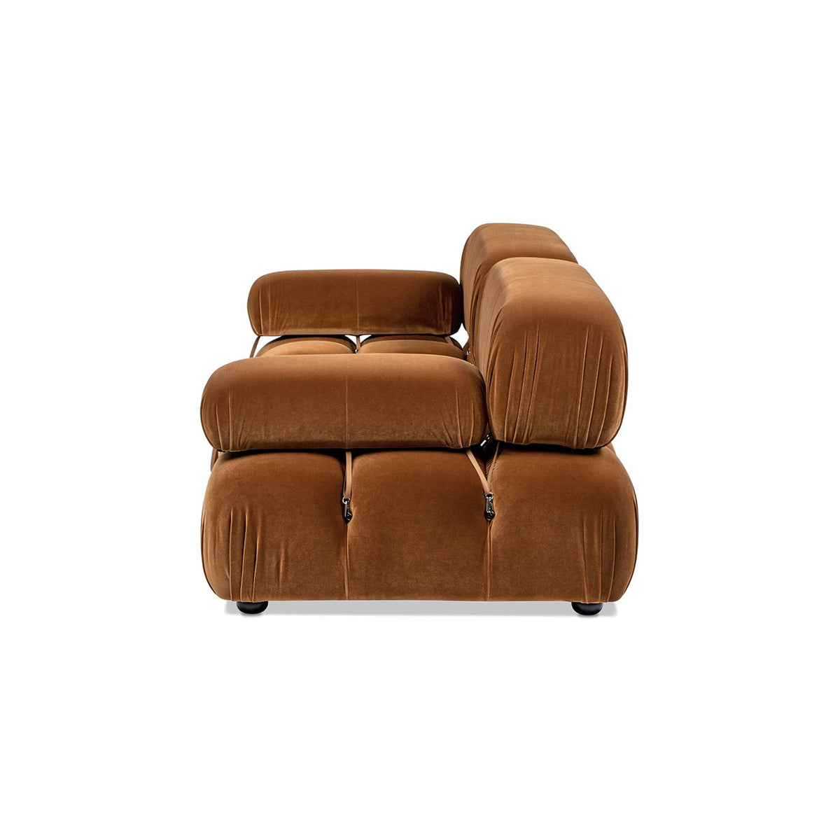 Burnt Orange Performance Velvet 2-Piece Loveseat Sofa Y825644