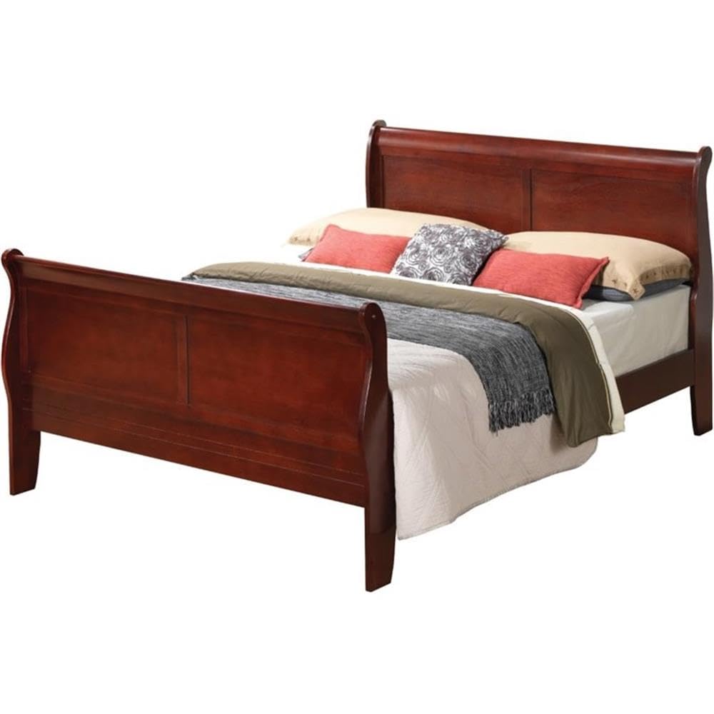 Set of 2 Queen Sleigh Bed and 2-Drawer Nightstand Q22514