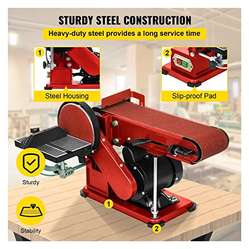 4x36 Inch and 6 Inch Disc 350W Benchtop Belt Disc Sander X1488