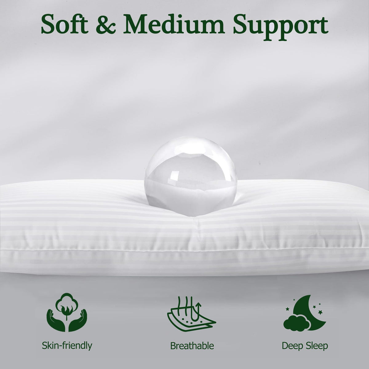 King Size Set of 2 Down Alternative Bed Pillows B785439
