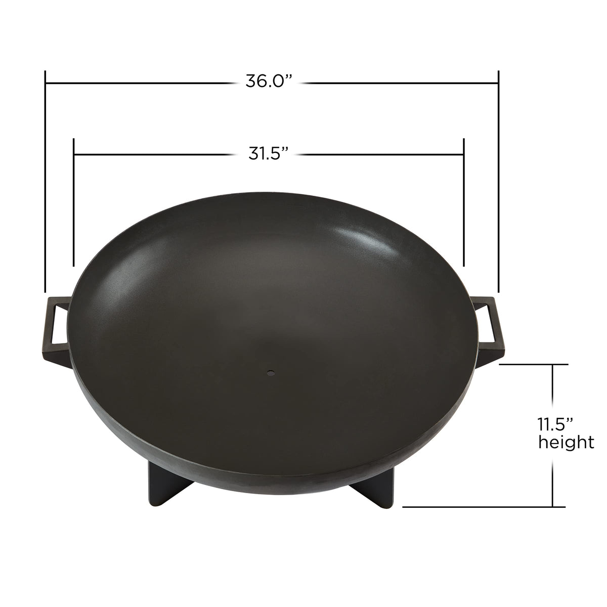 36” Round Wood Burning Steel Fire Pit with Spark Screen, Poker, Log Grate and Storage Cover Y869130