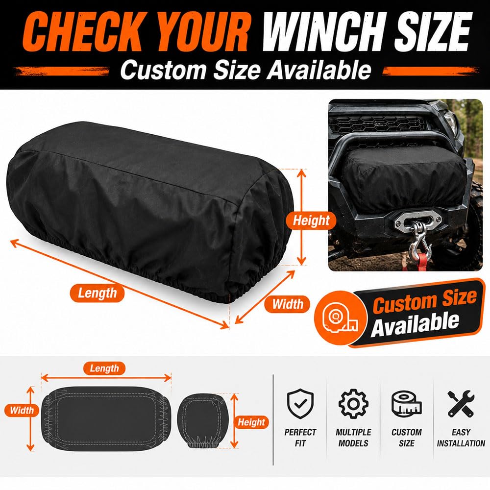 Water Resistant Oxford Fabric Winch Cover Y53469