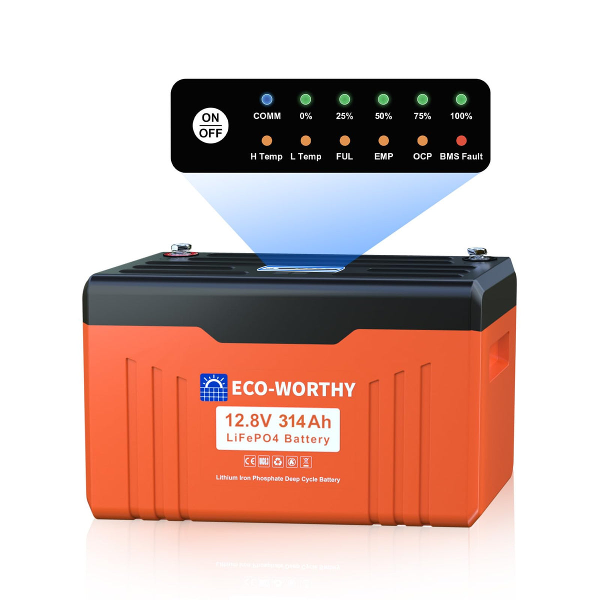 12V 314AH LiFePO4 Lithium Battery with Bluetooth R535794
