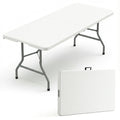 6 Foot Foldable Table with Handle & Steel Legs M878812