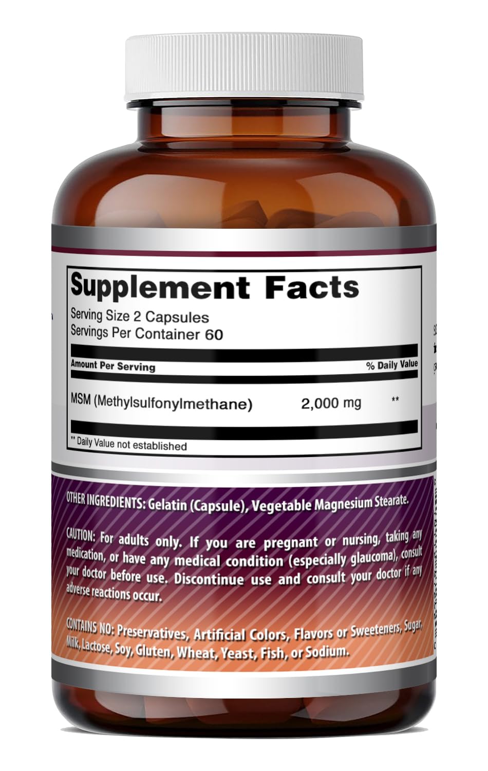MSM 2000 Mg Capsules K1844