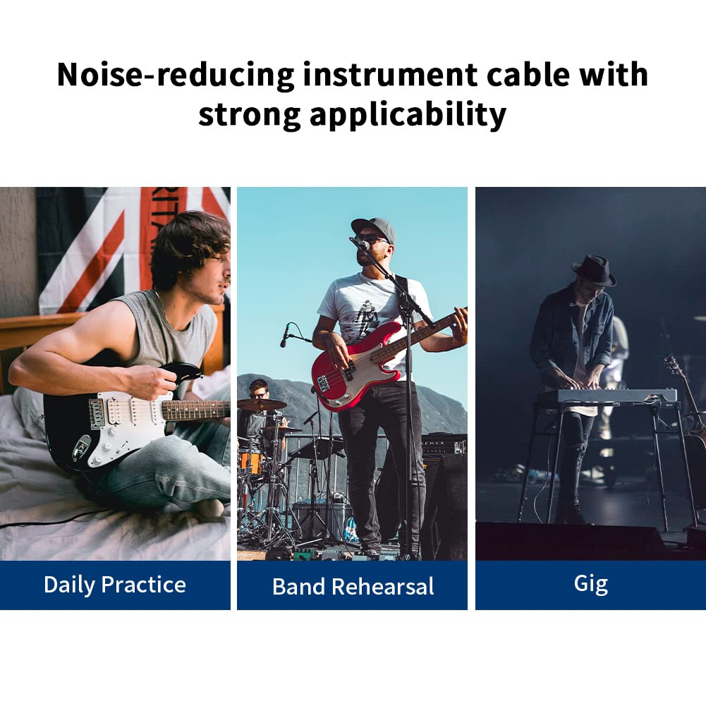 Bluetooth Combo Guitar Amplifier and 15 feet 1/4 Inch Black Instrument Cable X98821