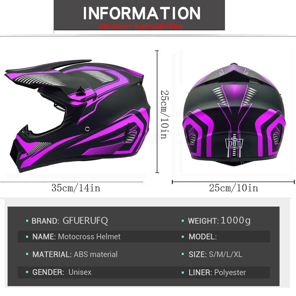 Adult Off-Road ATV Motocross Helmets with Goggles Gloves C369