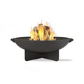 36” Round Wood Burning Steel Fire Pit with Spark Screen, Poker, Log Grate and Storage Cover Y869130