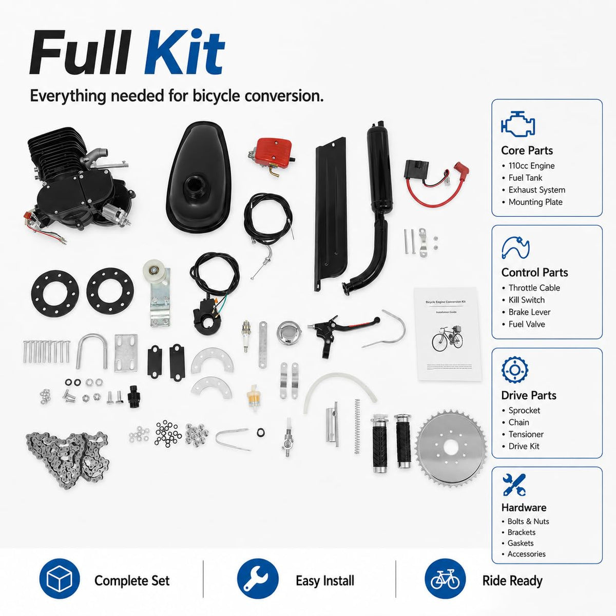 110cc 2-Stroke Bicycle Engine Kit S747