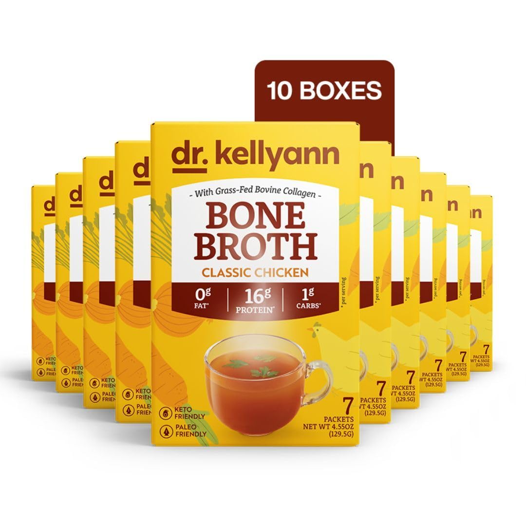 Bone Broth Powder Packets Classic Chicken Flavor 70 servings K547893