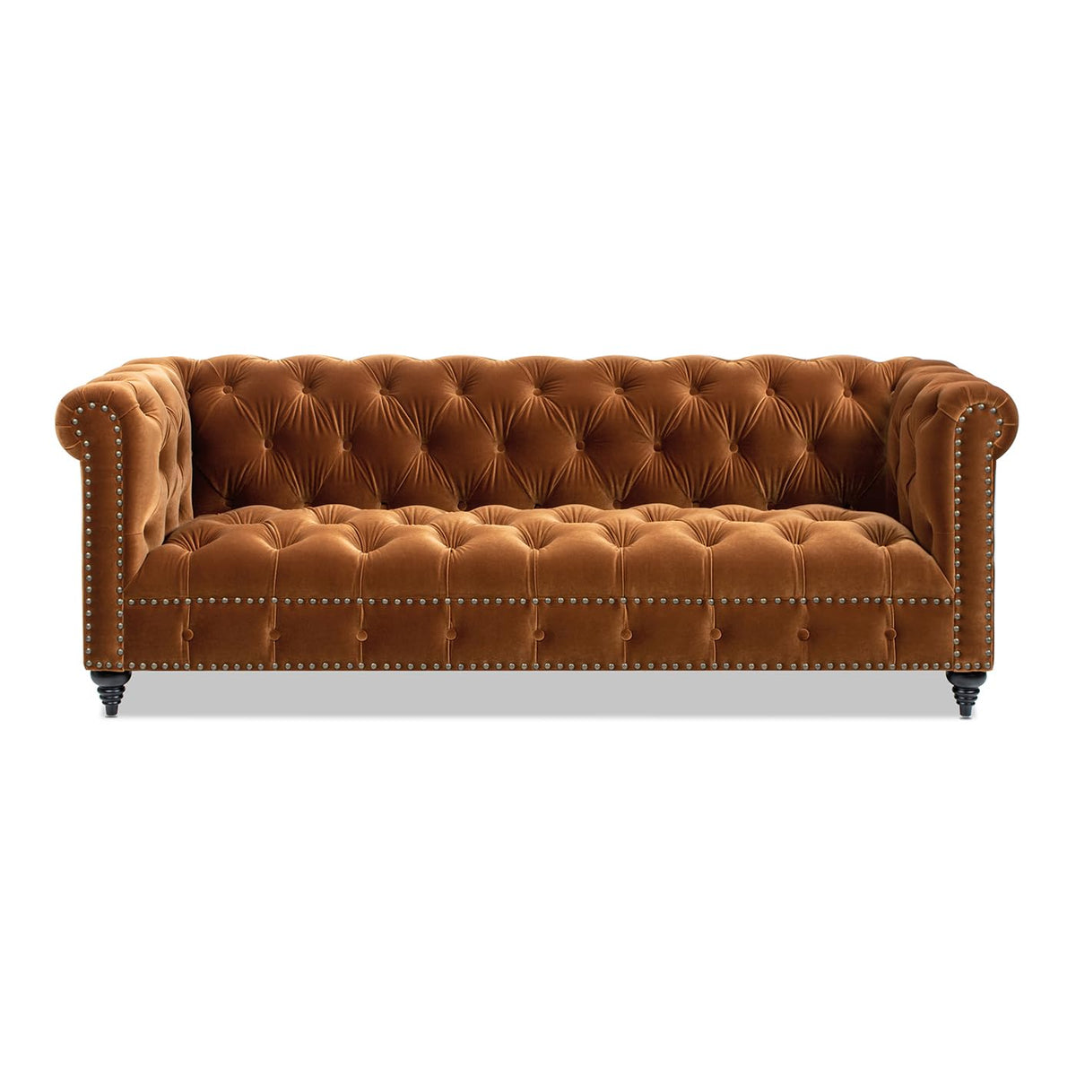 88" Burnt Orange Performance Velvet Sofa H3053