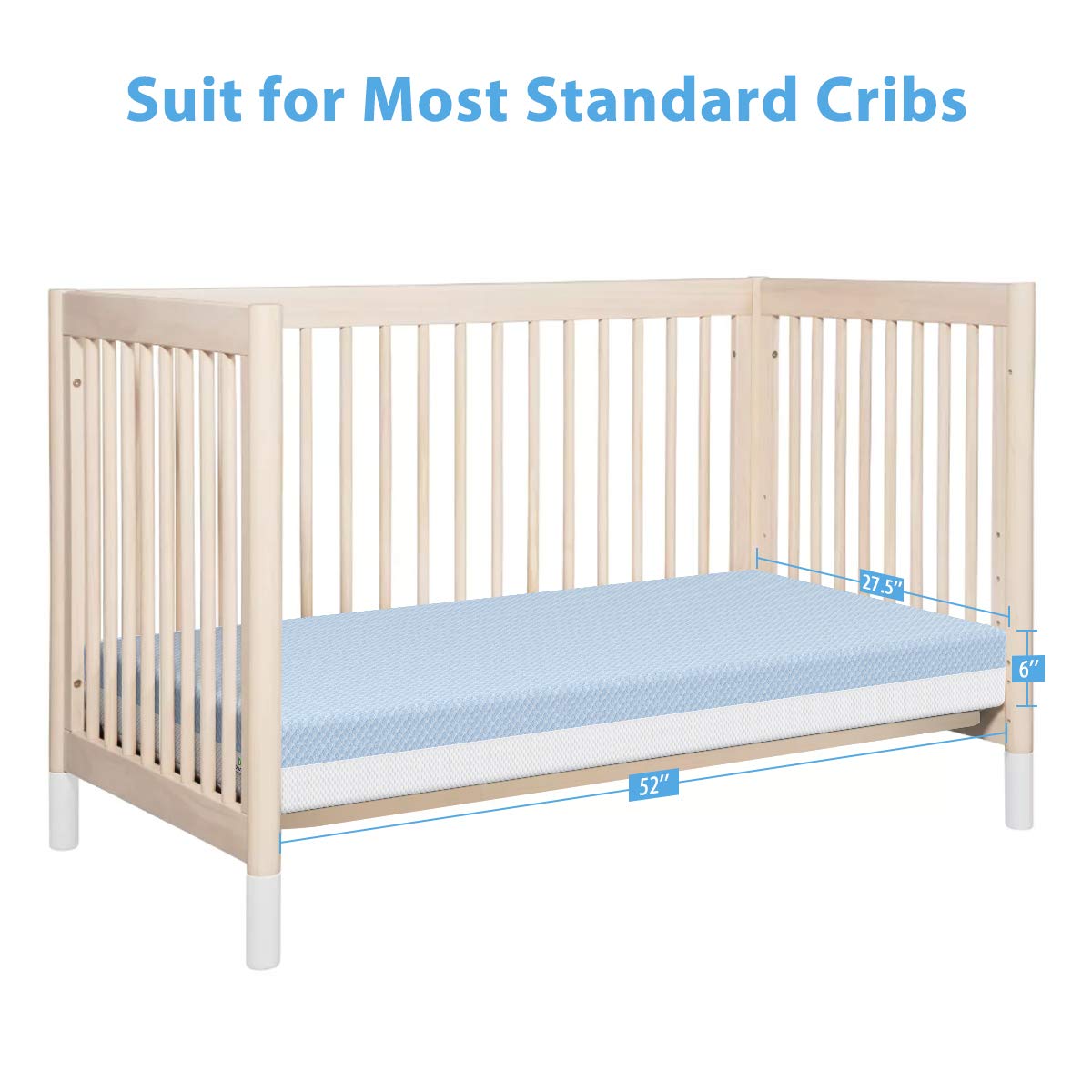 Dual Sided Gel Memory Foam Crib Mattress W282601