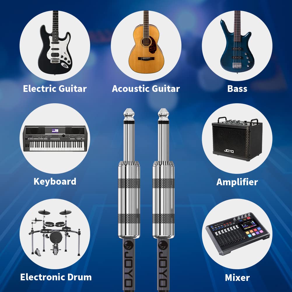 Bluetooth Combo Guitar Amplifier and 15 feet 1/4 Inch Black Instrument Cable X98821