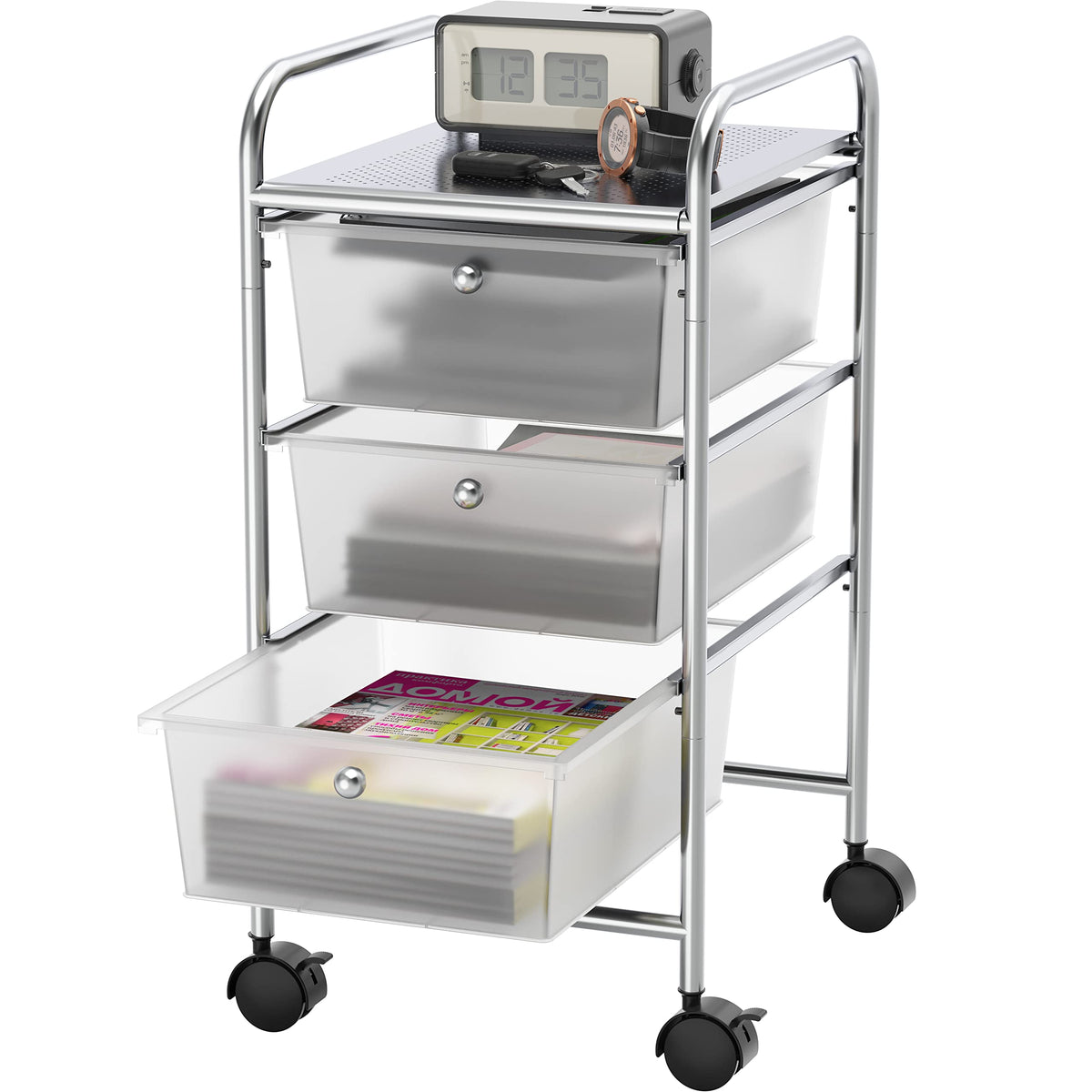 3 Drawers Rolling Utility Cart S42250