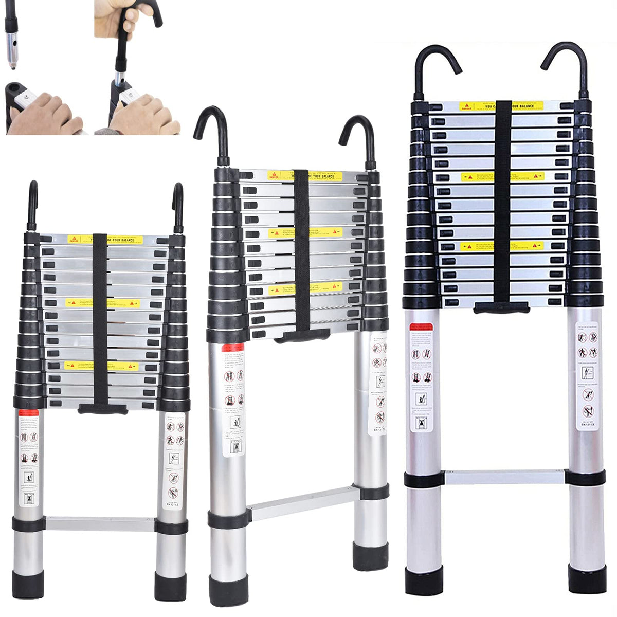 Aluminum Telescoping Extension Ladder 330 Lb Capacity A918