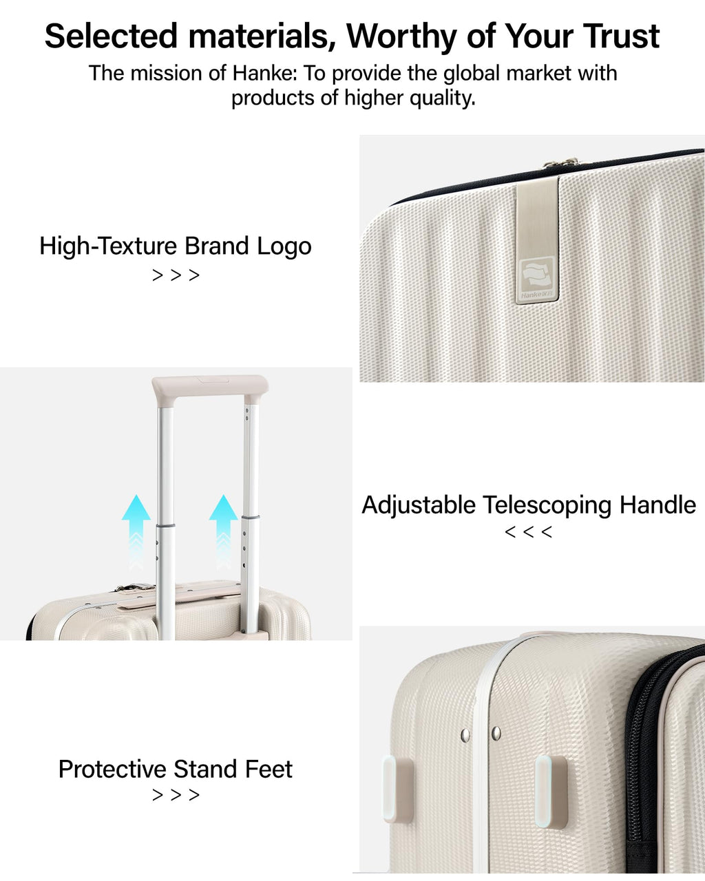 20 Inch Carry On Luggage with Wheels PC Hard Shell Suitcase V38667