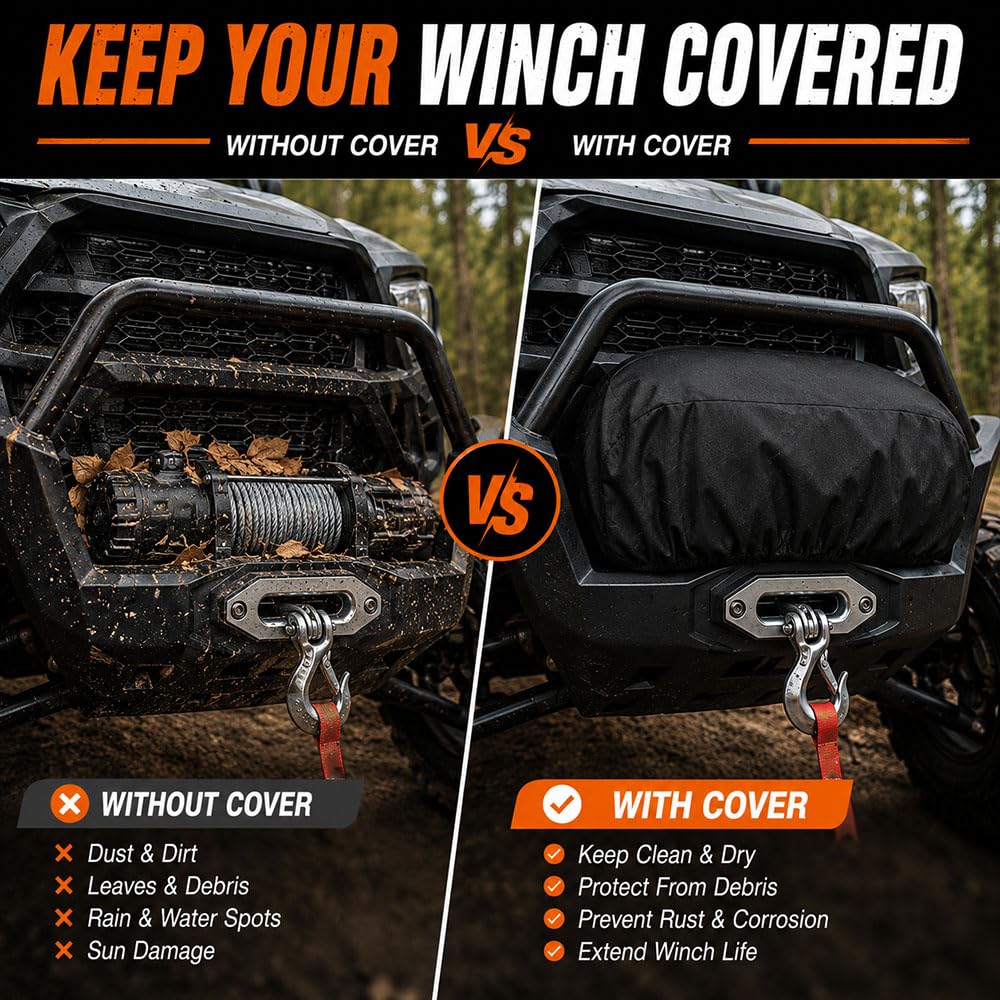 Water Resistant Oxford Fabric Winch Cover Y53469
