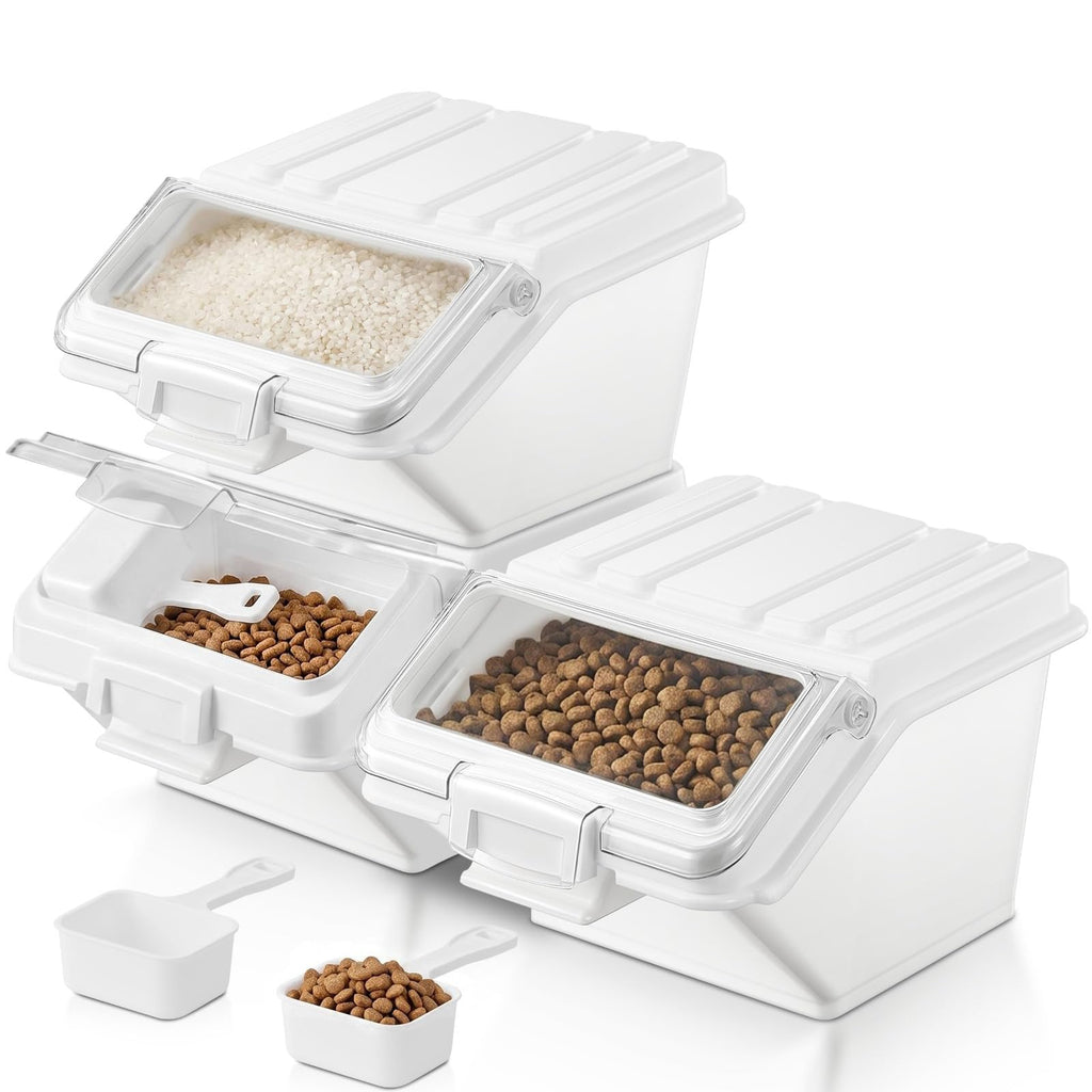 3 Pack Dog Food Storage Container with Scoop X210322
