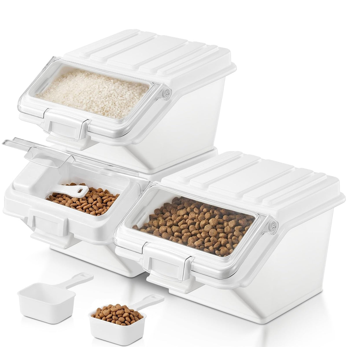 3 Pack Dog Food Storage Container with Scoop X210322