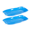 Plastic Toboggan Snow Sled with Pull Rope, 2 Pack H31877