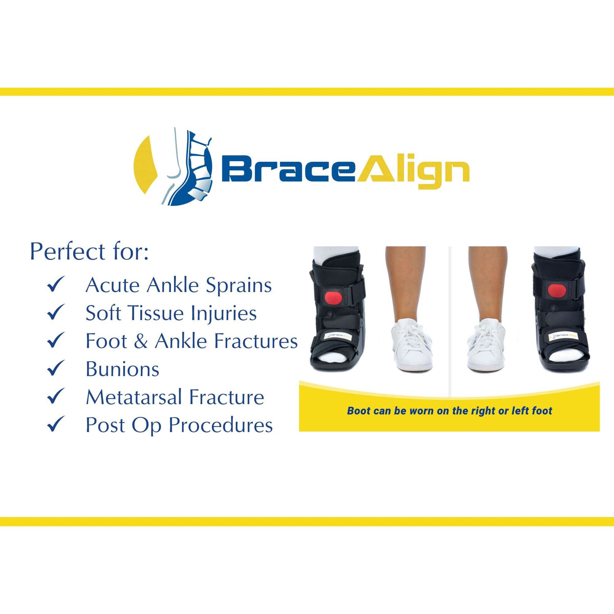 Short CAM Walker Boot + Ankle & Foot Ice Pack Cold Wrap N21739