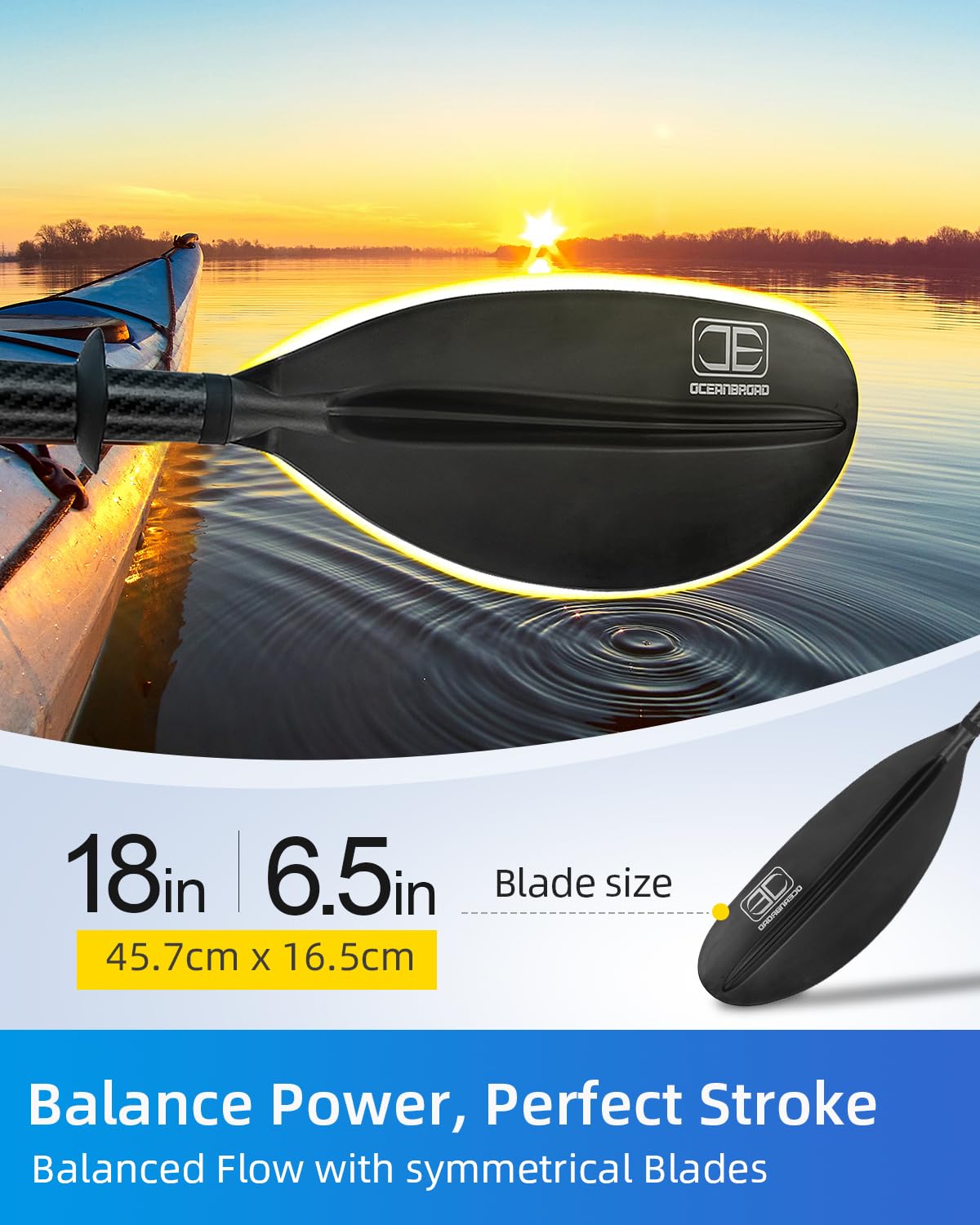 Adjustable Carbon Fiber Kayak Paddle J726442
