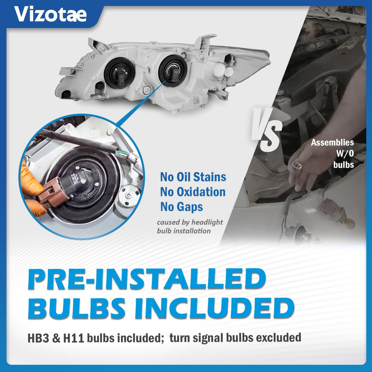 Headlights with High-Low Beam Bulbs A292