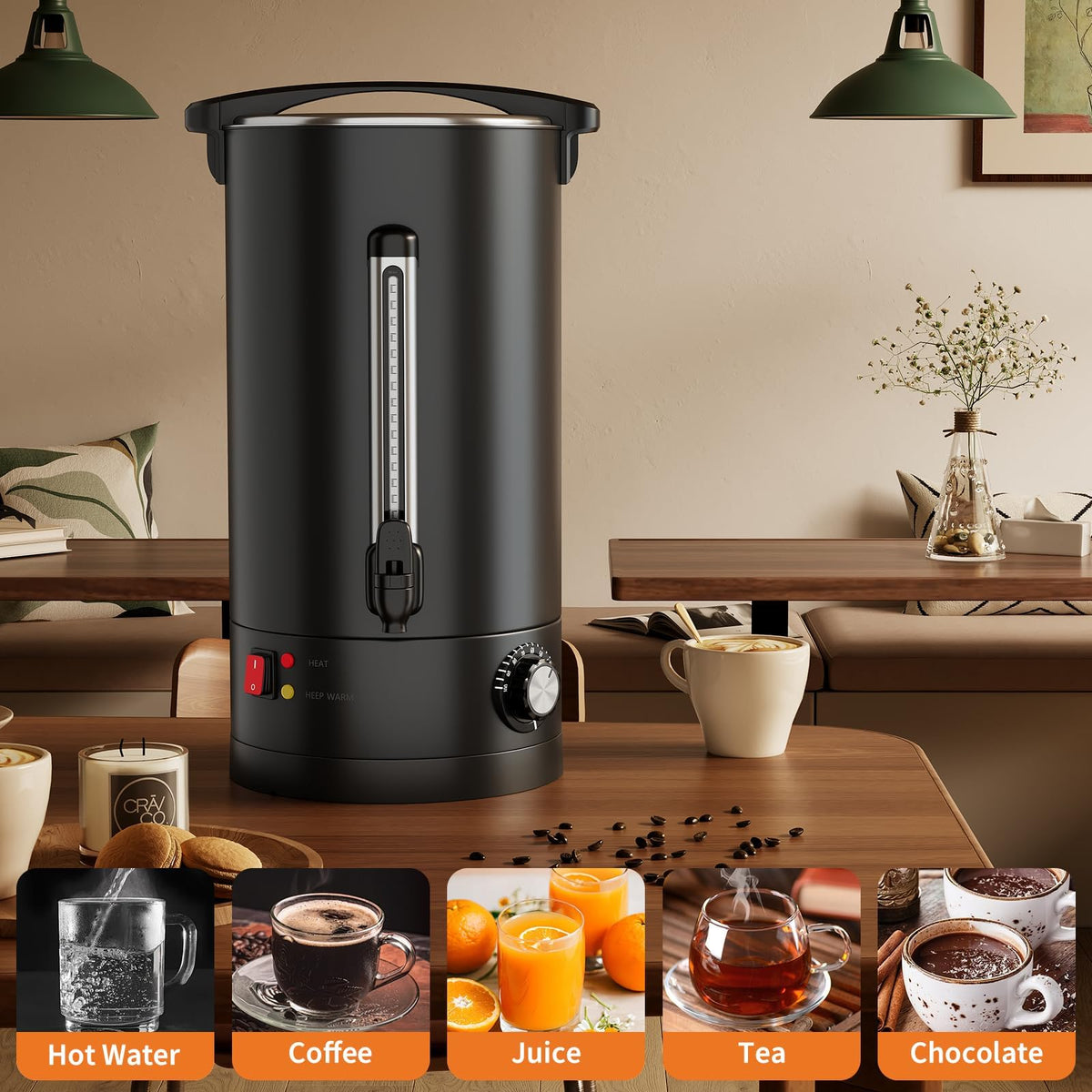 12 L Double Wall Stainless Steel Coffee Urn F3532