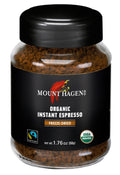 Instant Espresso Coffee, Organic Medium Roast Arabica, 1.76oz Jar S394327