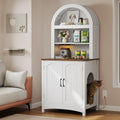 70.8in Hidden Cat Litter Box Furniture with Shelves Q9062