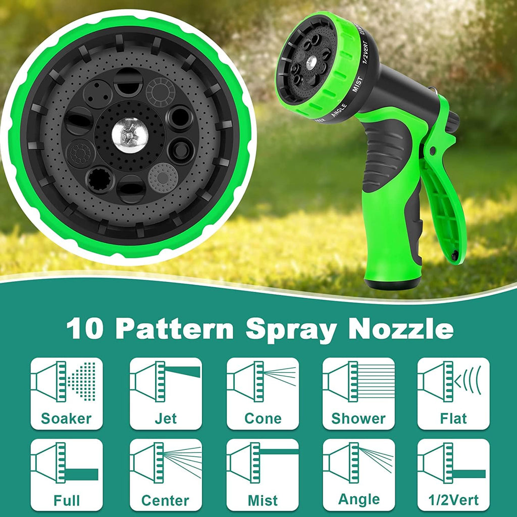 100FT Garden Hose with 10-Pattern Nozzle S28933