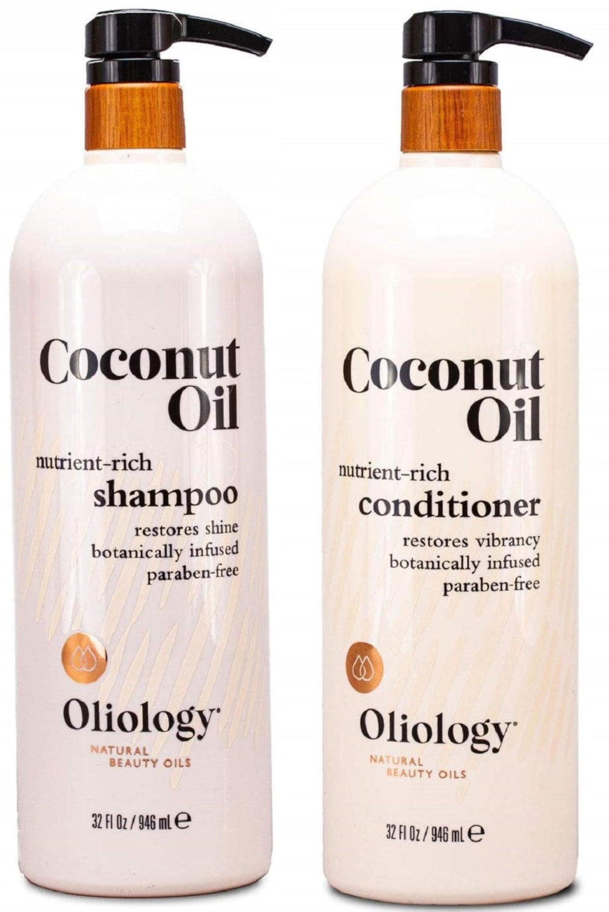 Coconut Oil Shampoo & Conditioner Combo Pack 32oz L581