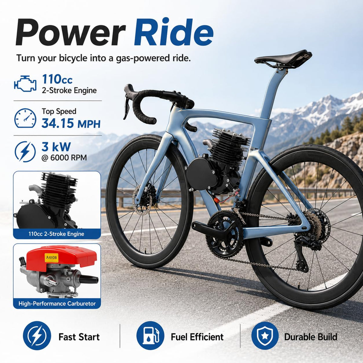 110cc 2-Stroke Bicycle Engine Kit S747