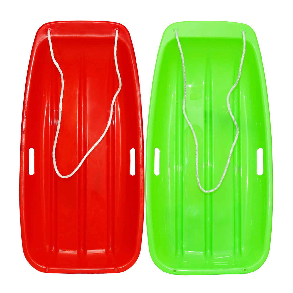 Plastic Toboggan Snow Sled with Pull Rope & Handles 35 Inch Q258