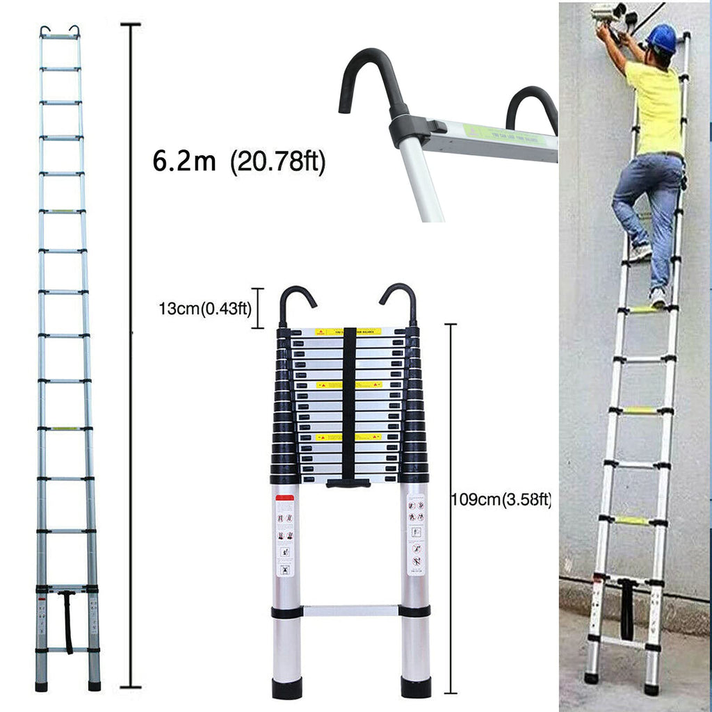 Aluminum Telescoping Extension Ladder 330 Lb Capacity A918