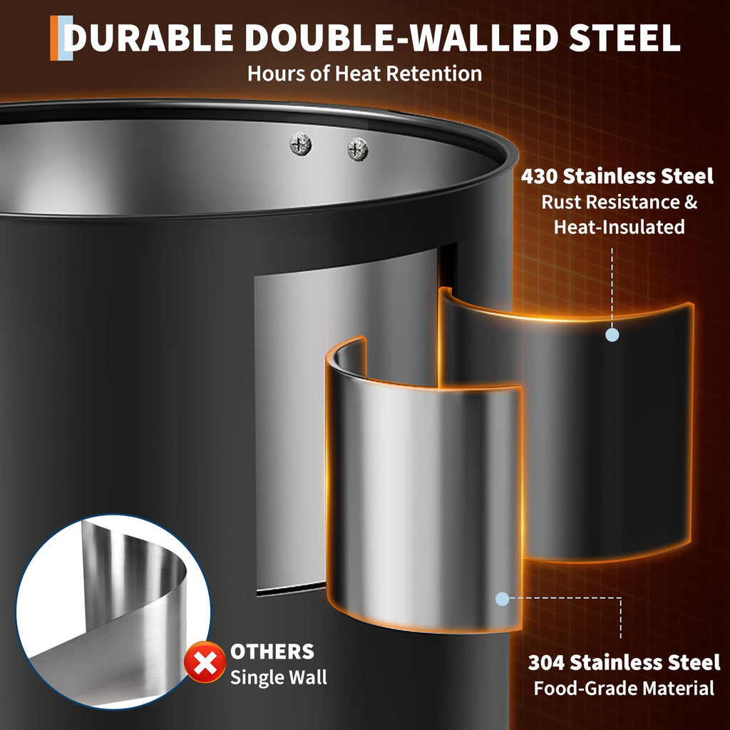 12 L Double Wall Stainless Steel Coffee Urn F3532
