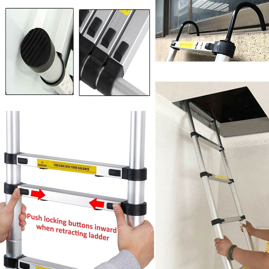 Aluminum Telescoping Extension Ladder 330 Lb Capacity A918