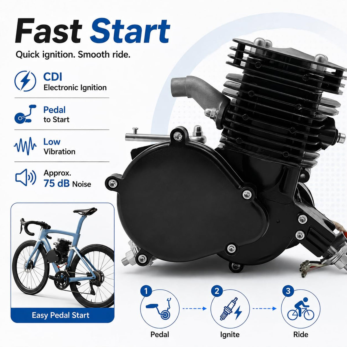 110cc 2-Stroke Bicycle Engine Kit S747