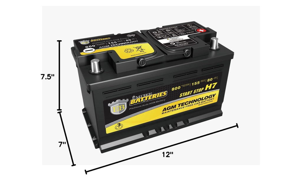 12v 80ah H7 Automotive Battery C35512