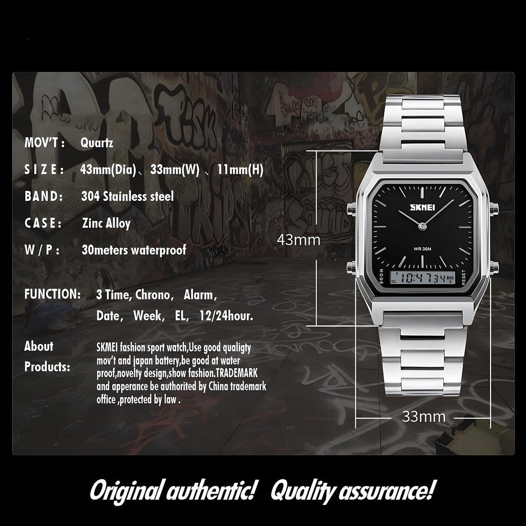 Military Analog Digital Watch S6546