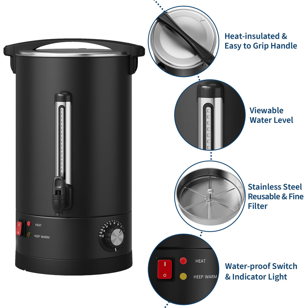 12 L Double Wall Stainless Steel Coffee Urn F3532