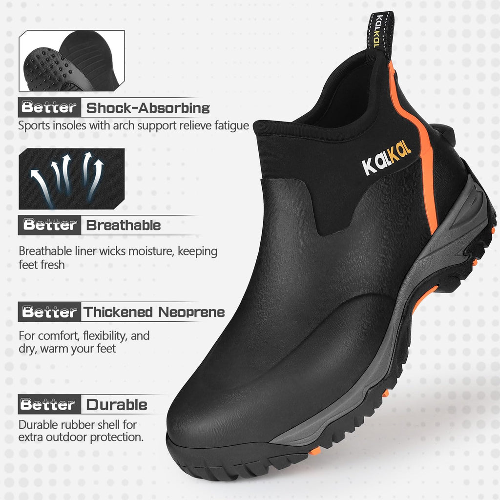 Men's Waterproof Insulated Rubber Ankle Boots W4055