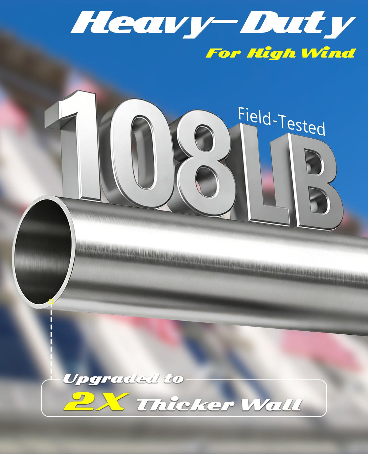 Heavy Duty Stainless Steel Flag Pole Y4478
