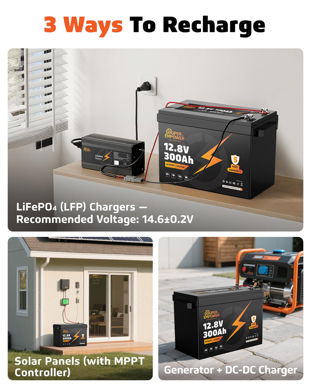 12V 300Ah LiFePO4 Lithium Battery X907