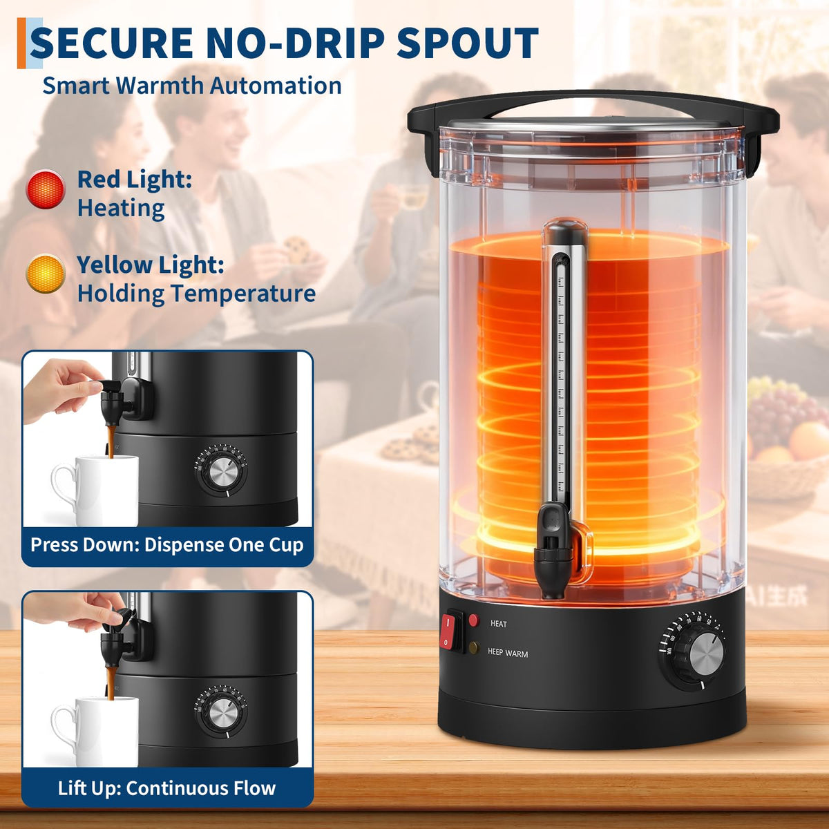 12 L Double Wall Stainless Steel Coffee Urn F3532