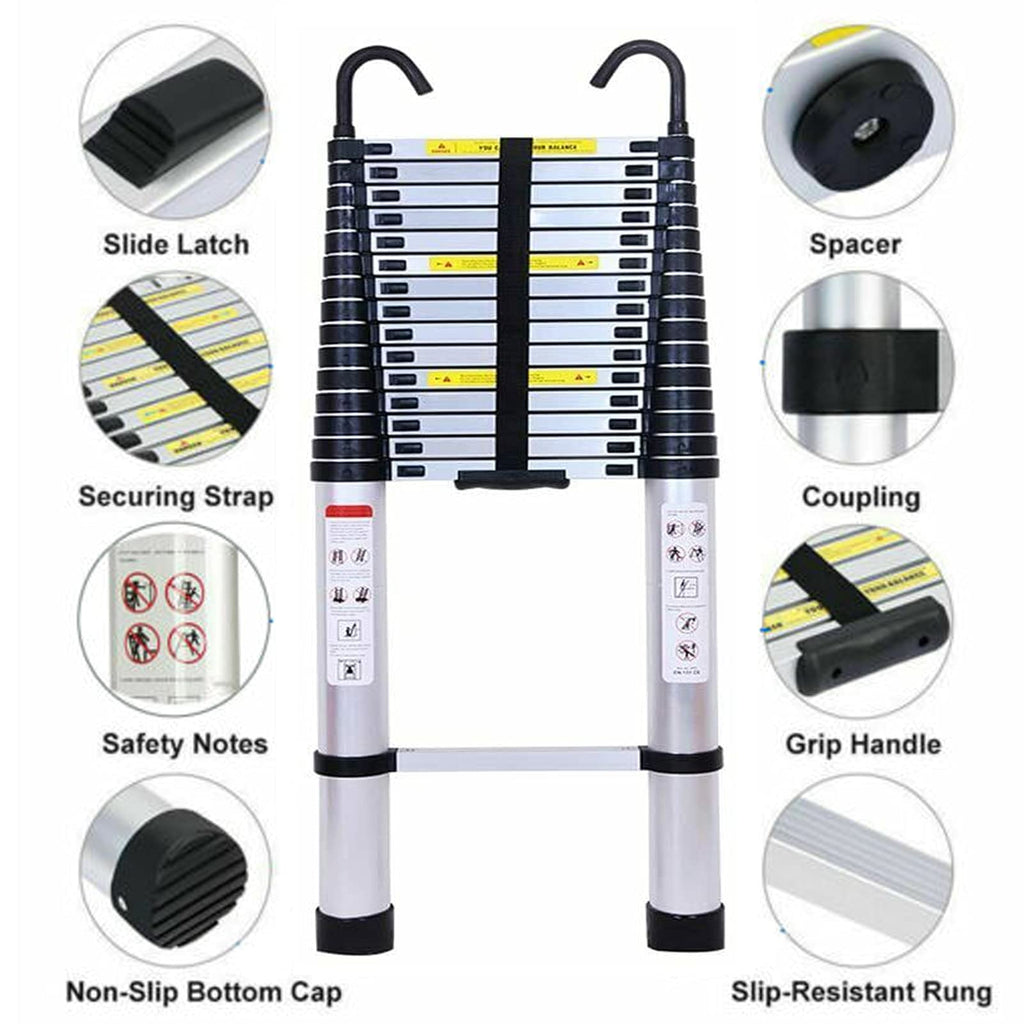 Aluminum Telescoping Extension Ladder 330 Lb Capacity A918