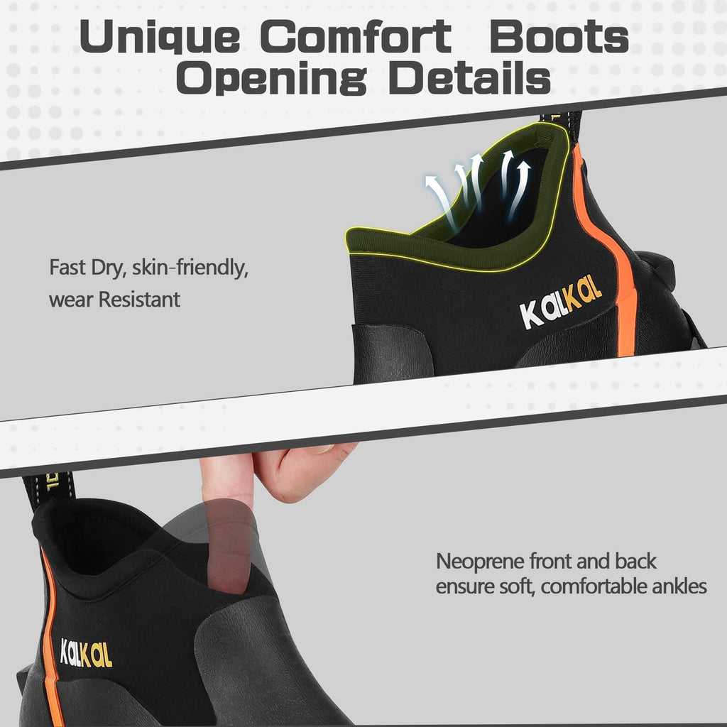 Men's Waterproof Insulated Rubber Ankle Boots W4055